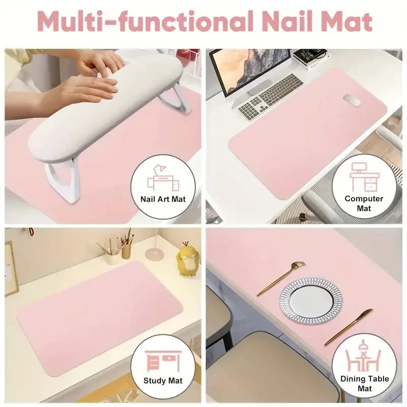 Soft Waterproof Nail Art Table Mat with Easy-Clean Design - Smarsty