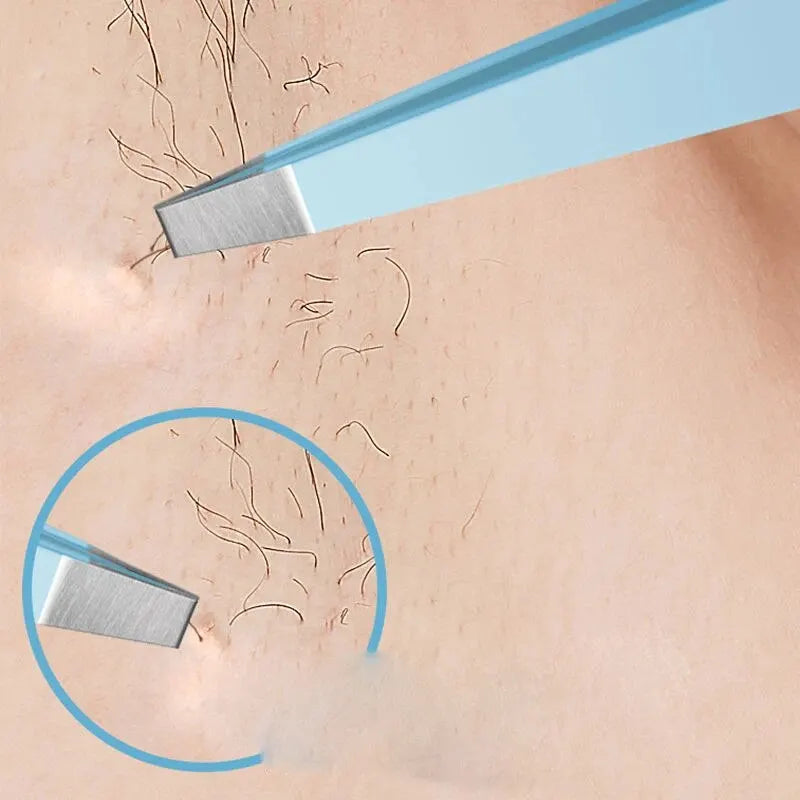 Stainless Steel Eyebrow Tweezers for Precise Hair Removal - Smarsty