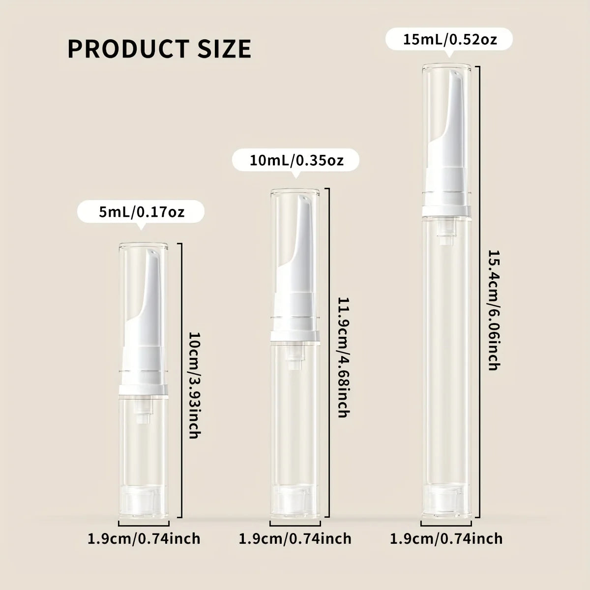 Clear Airless Foundation Dispenser Travel Bottles Set - Smarsty