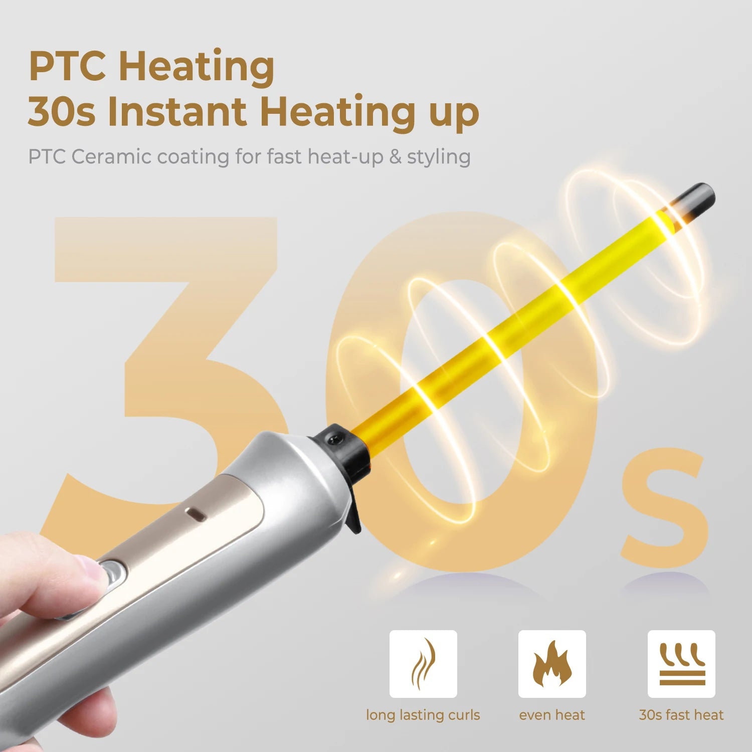 Professional 9mm Hair Curling Iron for Salon Quality Curls - Smarsty