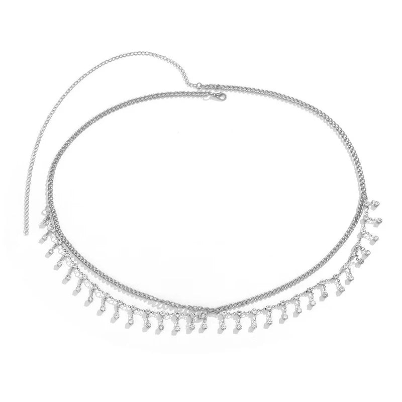 Luxury Rhinestone Belly Chain for Beach Rave - Smarsty
