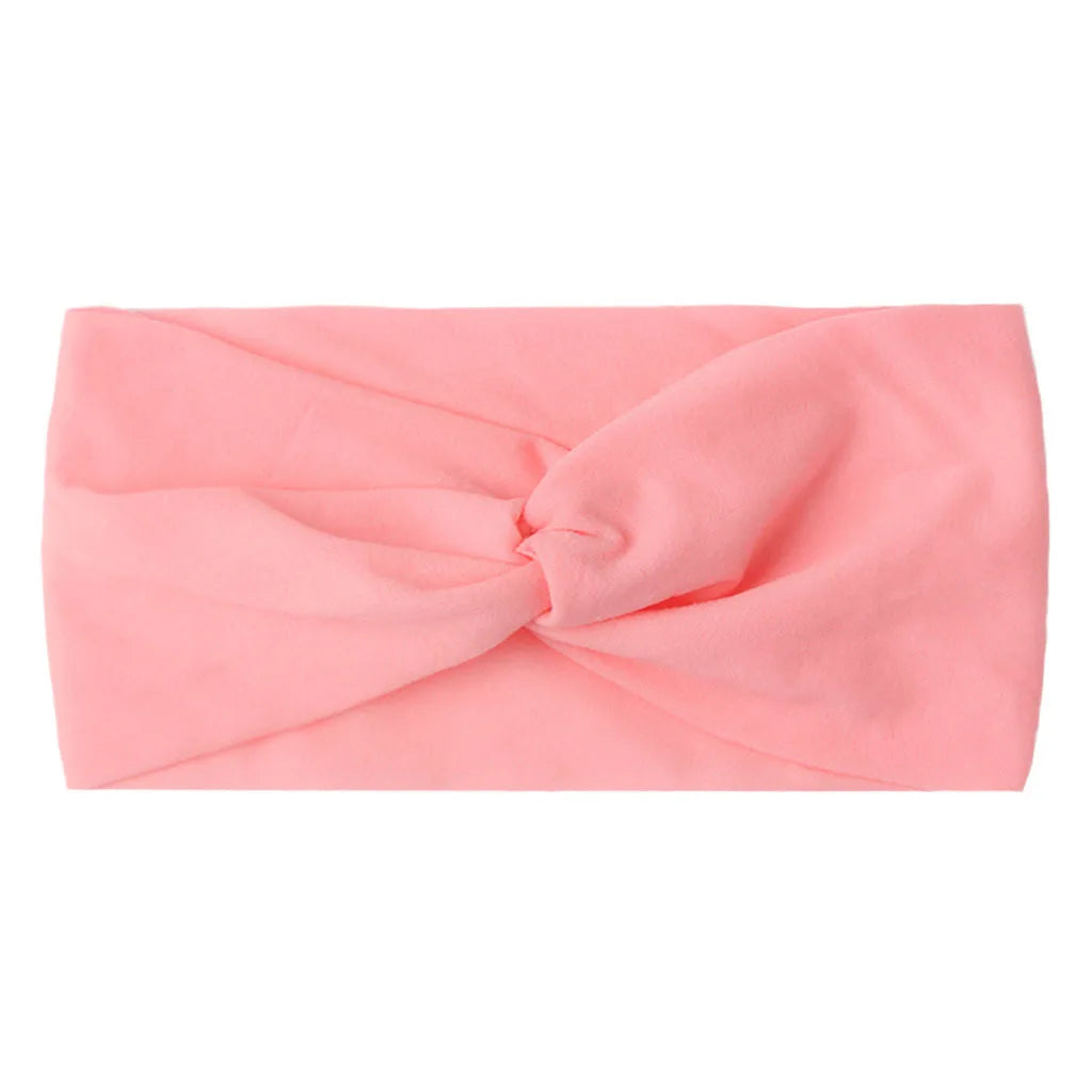 Candy Color Knotted Baby Girl Headband Soft Elastic - Smarsty