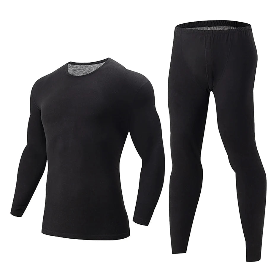 2/4 Pcs Men's Solid Color Simple Autumn And Winter Thermal Underwear Comfortable And Casual Bottoming Underwear Teenagers Pajama - Smarsty