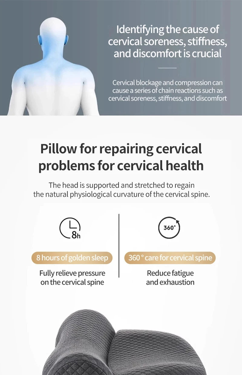 Memory Foam Contour Pillow for Side Sleepers - Smarsty