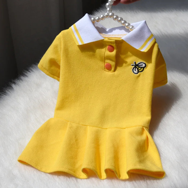 Cute Dog Polo Dress for Small Dogs Summer Style - Smarsty