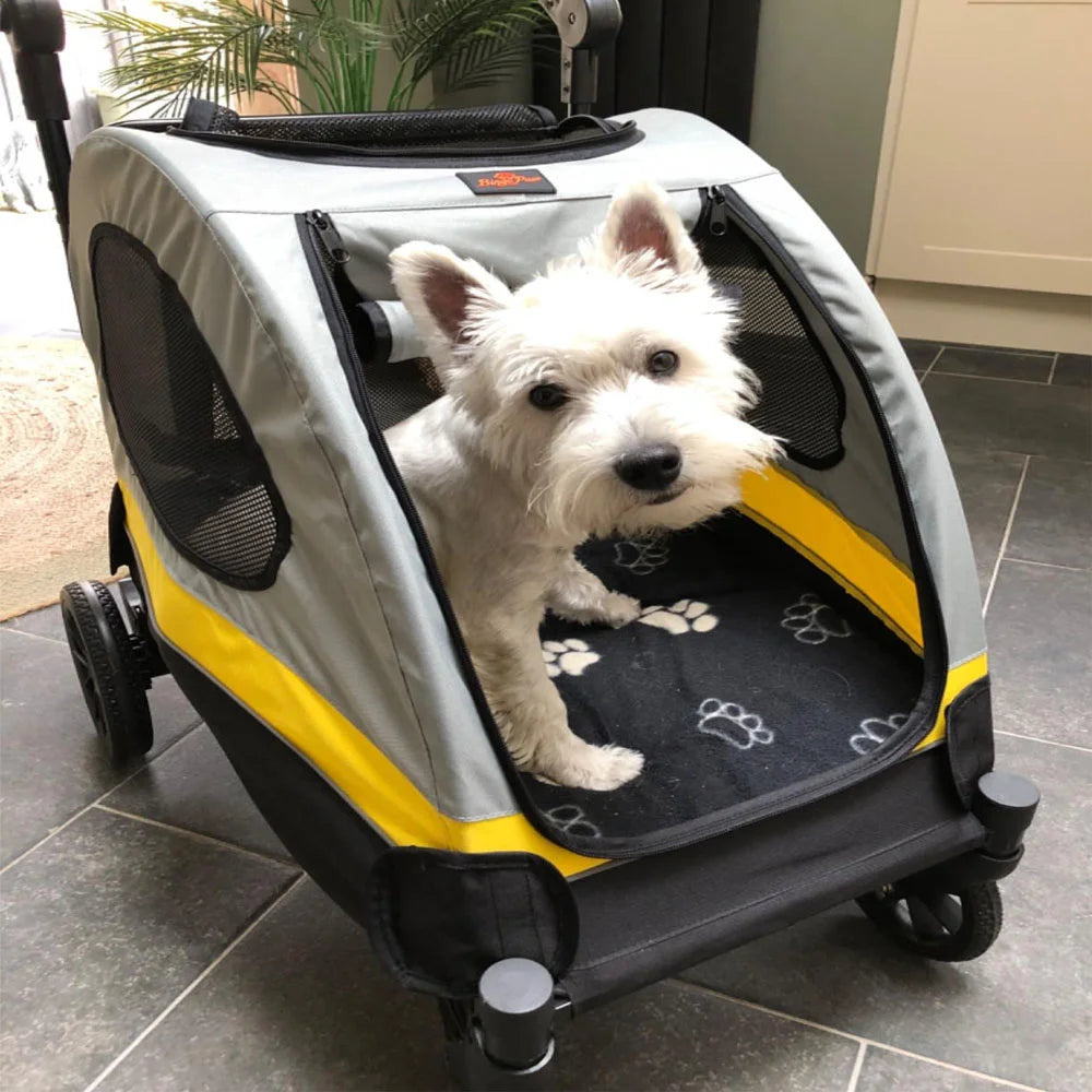 Premium Dog Stroller Foldable Travel Cart for All Breeds - Smarsty