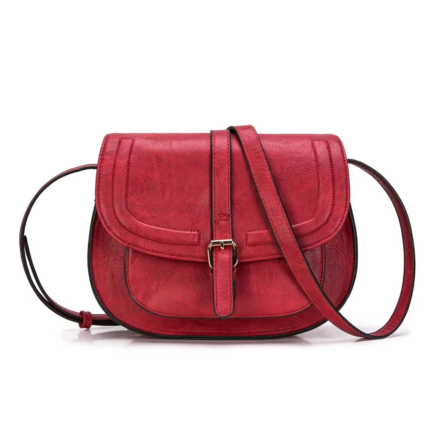 Boho Faux Leather Crossbody Bag For Women With Strap - Smarsty