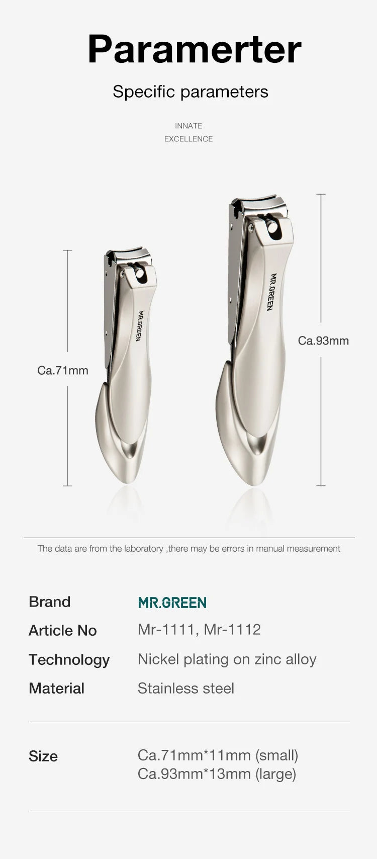 MR GREEN Anti Splash Stainless Steel Nail Clippers - Smarsty