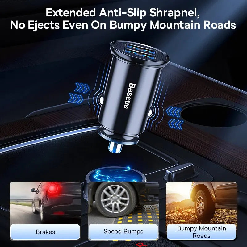 30W USB Car Charger FastCharge QC 4.0 USB PD TypeC - Smarsty