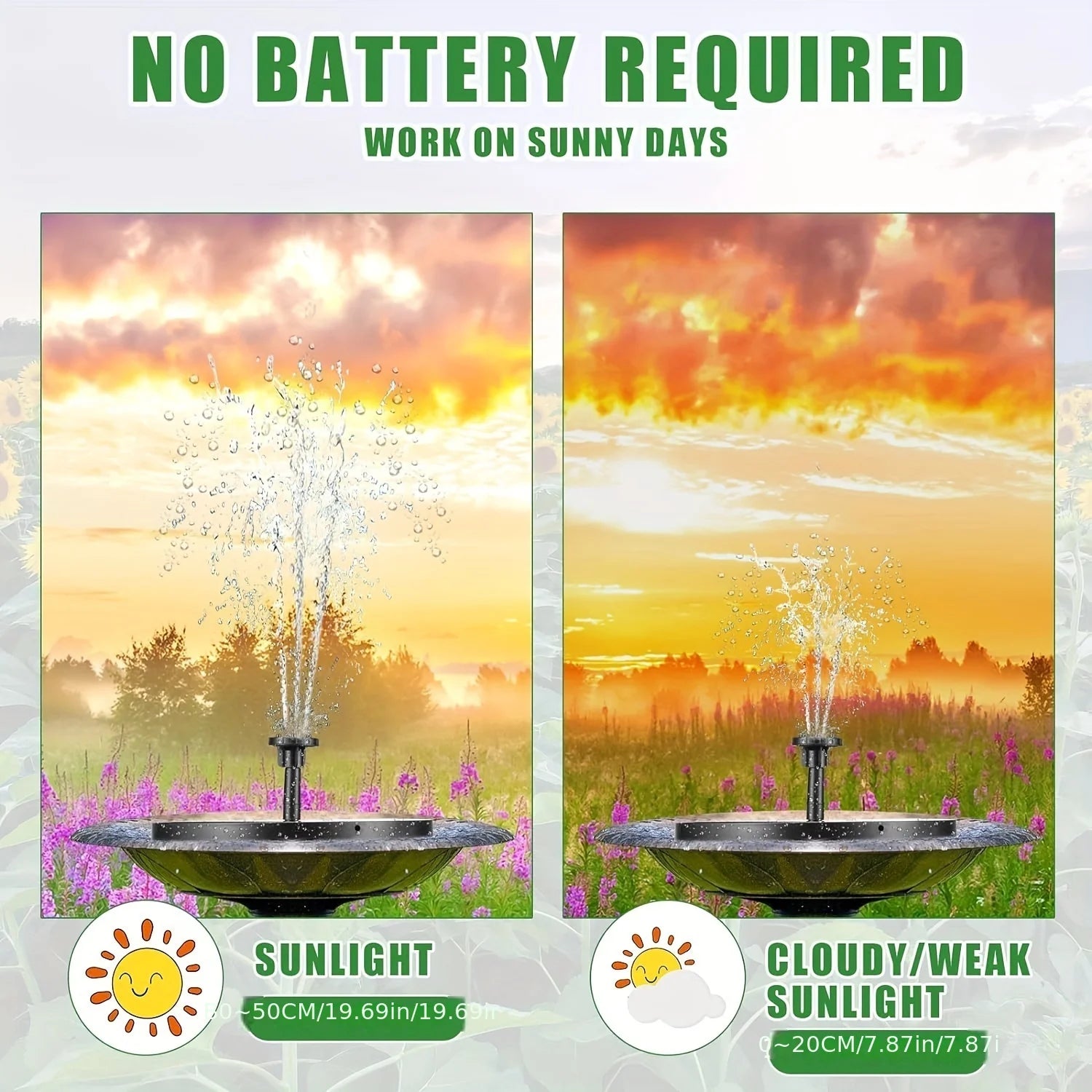 Solar Fountain Pump with Six Nozzles for Garden Decor - Smarsty