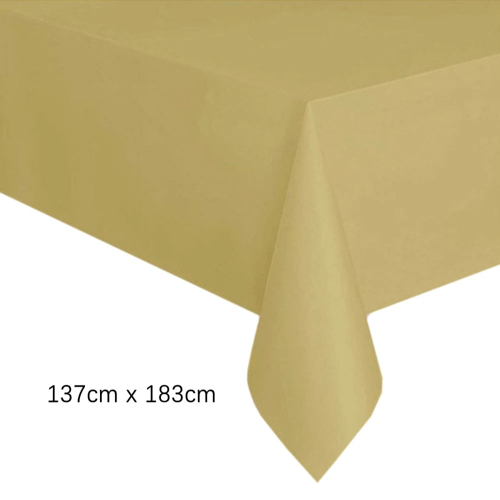 Disposable White Pink Tablecloth for Parties and Weddings - Smarsty