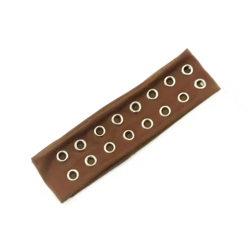Punk Grunge Wide Elastic Headband Stretchy Metal Look - Smarsty