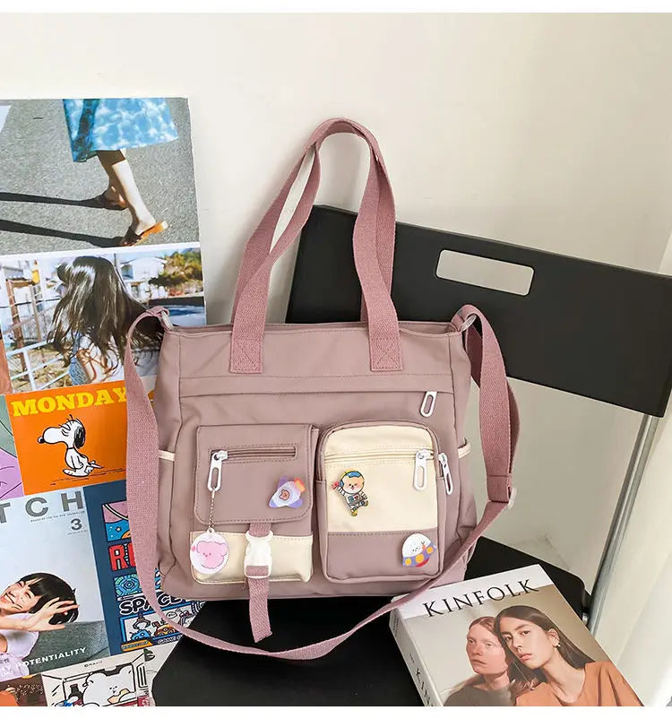 Waterproof Nylon Shoulder Bag For Women Crossbody Tote - Smarsty