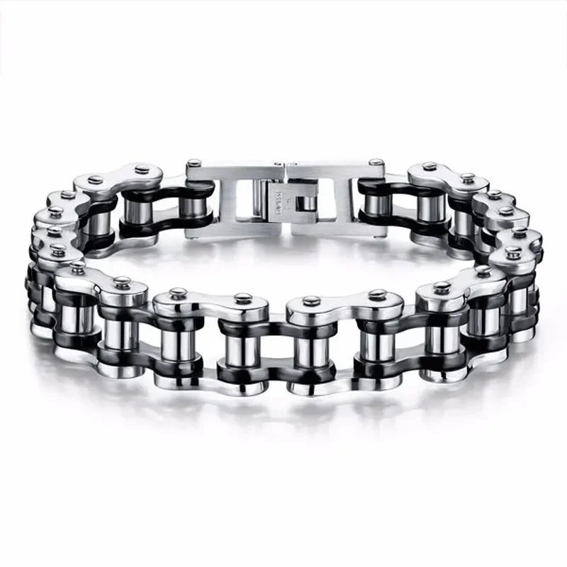 Stainless Steel Biker Chain Bracelet for Men Durable Fashion Jewelry - Smarsty