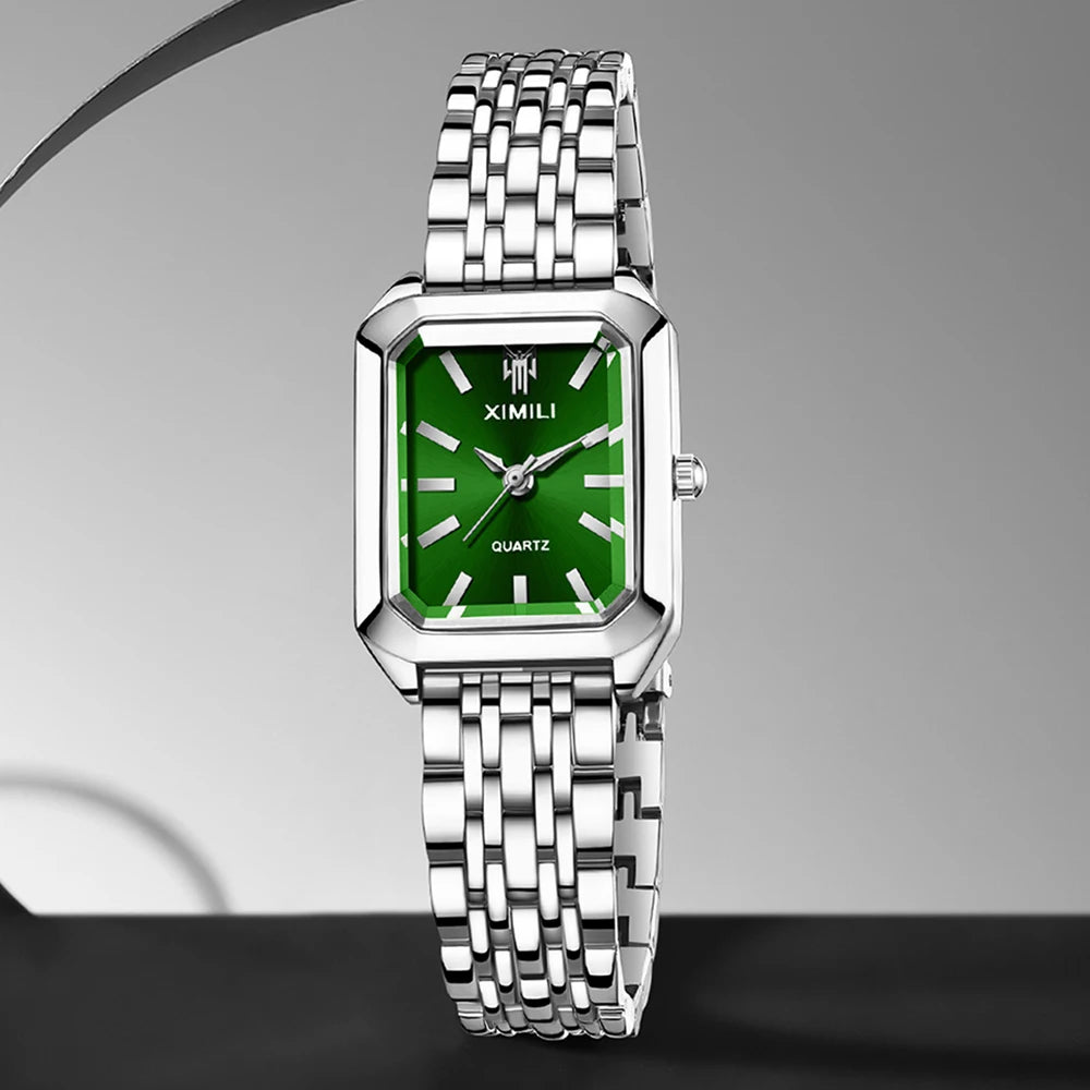 Trendy Women's Rectangular Dial Quartz Watch for Daily Wear - Smarsty