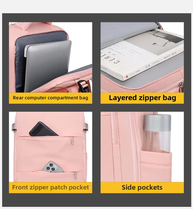 2025Men Women's Bag Large Capacity Journey Multifunction Backpack With Shoe Storage Multilayer Dry And Wet Separation Waterproof