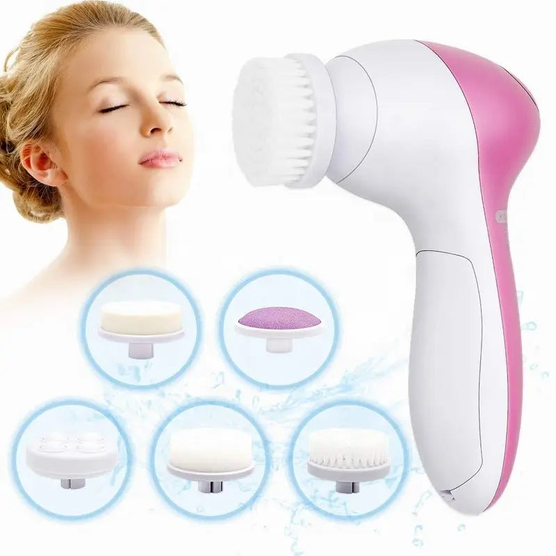 5 in 1 Electric Facial Cleaner with Vibration Massage - Smarsty