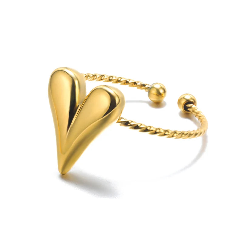 Luxury Gold 316L Stainless Steel Rings for Women - Smarsty