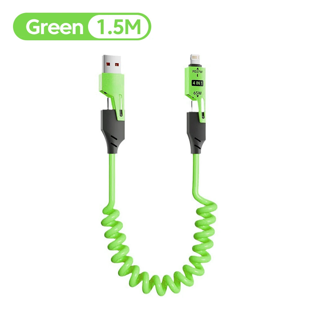 NNBILI 4 in 1 65W Quick Charger Data Cable - Smarsty