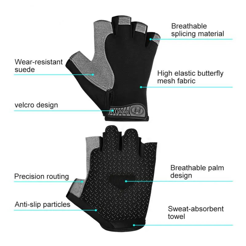 Breathable Half Finger Cycling Gloves Anti Slip Shock Absorption - Smarsty