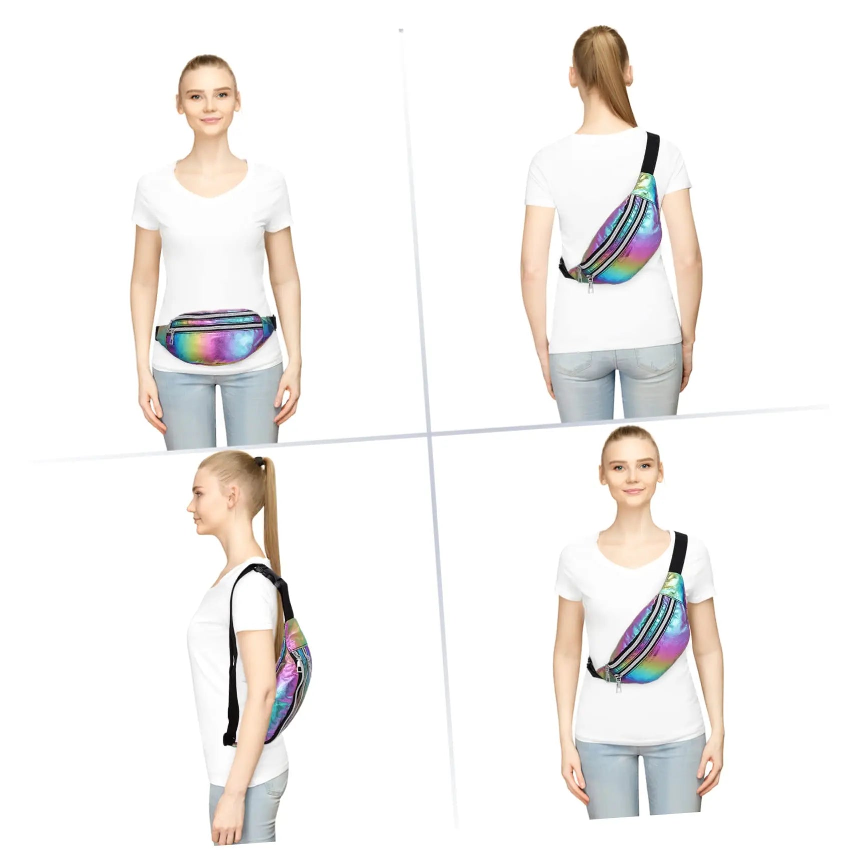 Holographic Fanny Pack Waist Bag For Travel And Beach - Smarsty