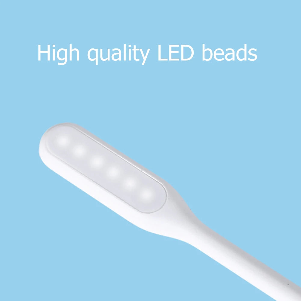 USB LED Light Reading Light Flexible Portable Night Light Gooseneck Mini USB Light for Power Bank Laptop Notebook