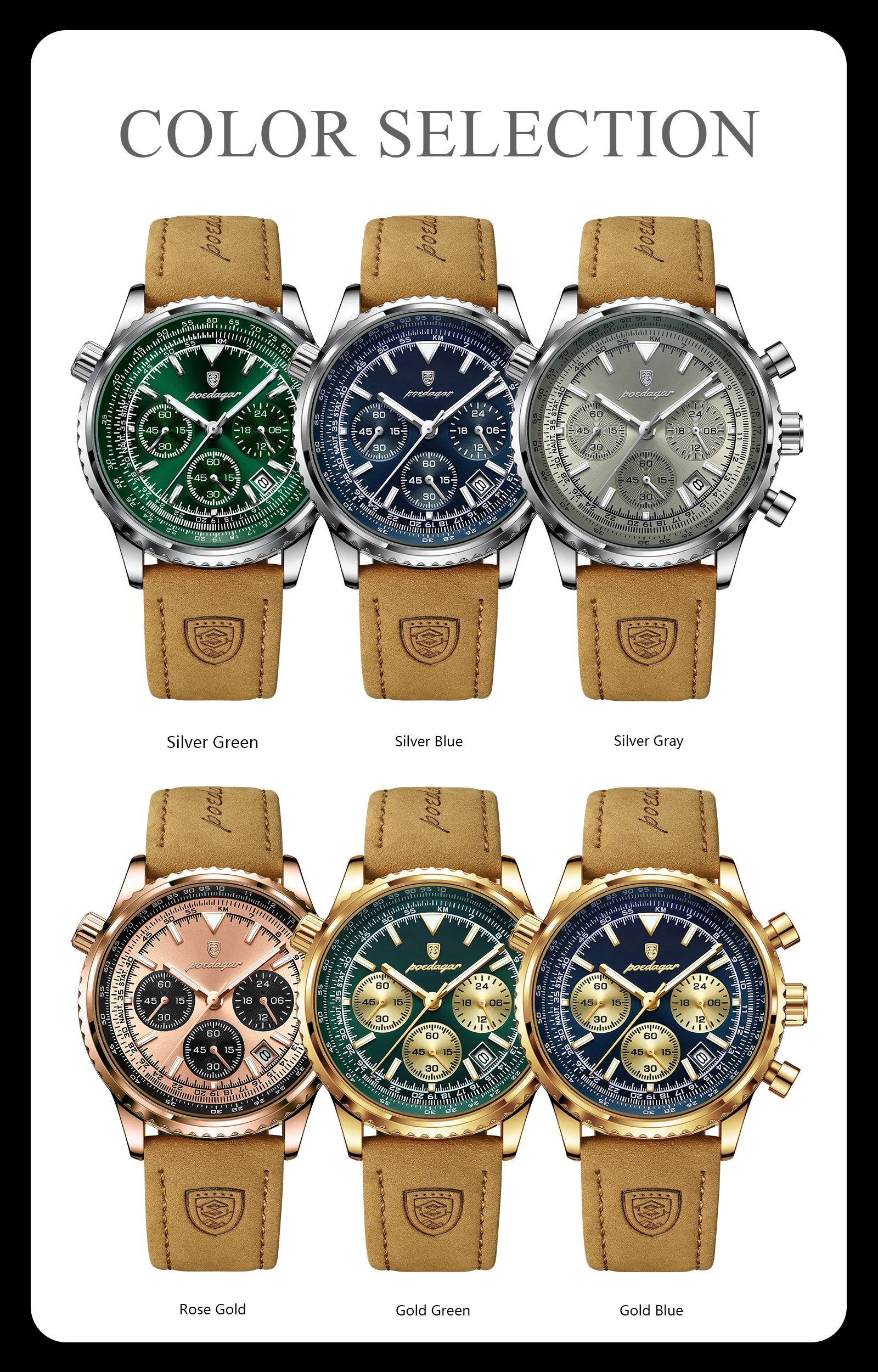 Luxury Waterproof Quartz Chronograph Watch for Men - Smarsty