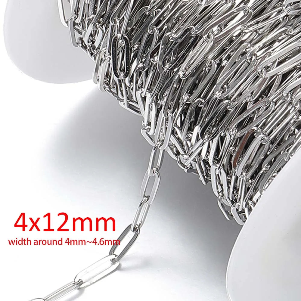 No Fade 2 Meter Stainless Steel Chain For Jewelry Making - Smarsty