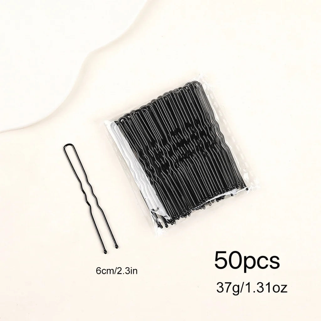 100Pc Bobby Pins Black Secure Hold Salon Hair Kit Set - Smarsty