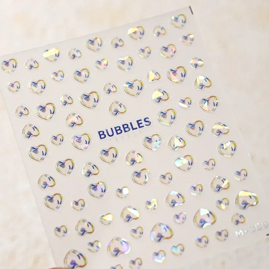 5D Summer Beach Nail Stickers with Shiny Sea Designs - Smarsty