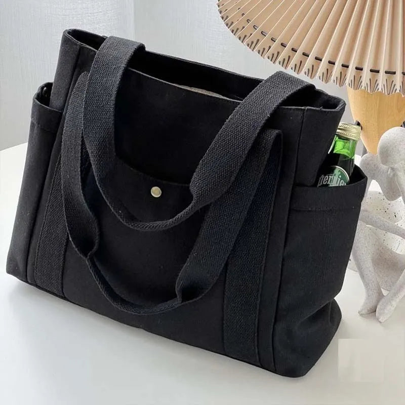 Large Capacity Canvas Tote for Work and College Everyday - Smarsty
