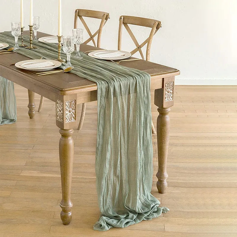 Gauze Table Runner for Rustic Beach Weddings - Smarsty