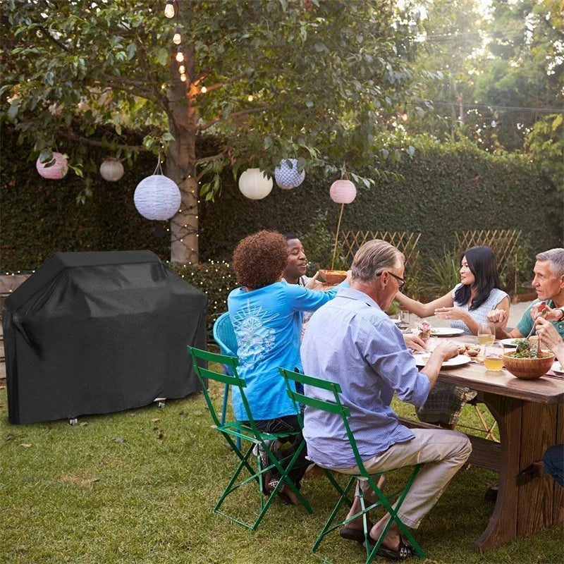 Black Waterproof BBQ Grill Cover for All Seasons - Smarsty