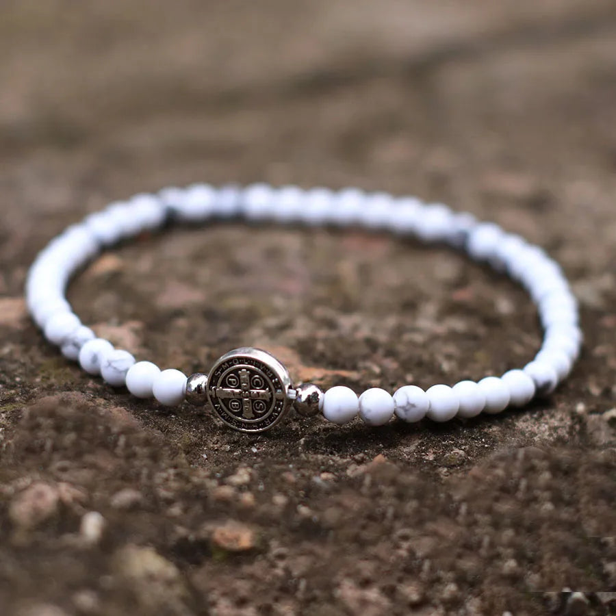 Men's 4mm Beaded Tiger Eye Bracelet Natural Stone Meditation - Smarsty