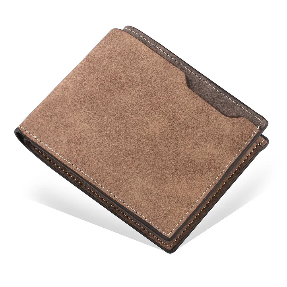 Men's Wallet Leather Billfold Slim Hipster Cowhide Credit Card/ID Holders Inserts Coin Purses Luxury Business Foldable Wallet - Smarsty