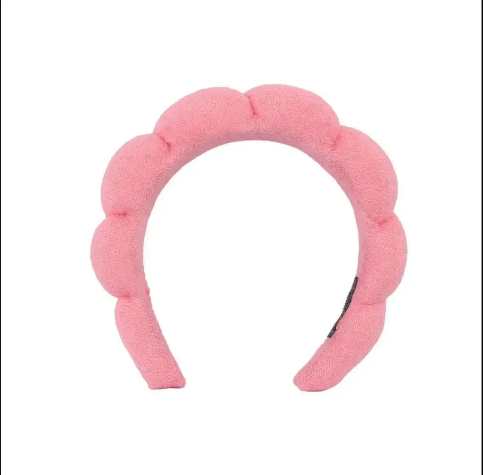 Soft Puffy Sponge Headband For Makeup Retro Terry Cloth - Smarsty