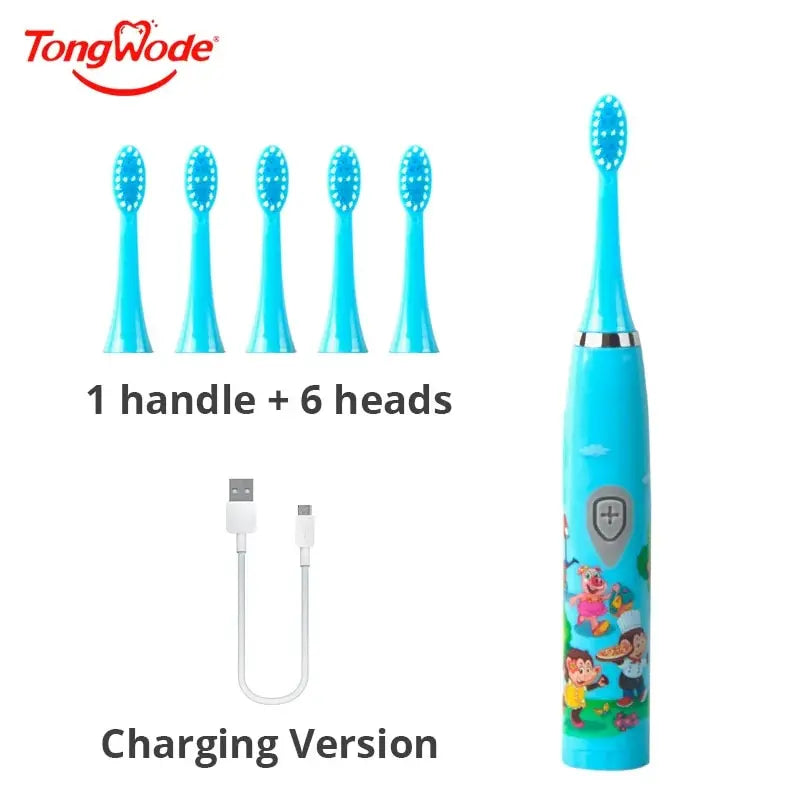 Colorful Cartoon Sonic Electric Toothbrush for Kids - Smarsty