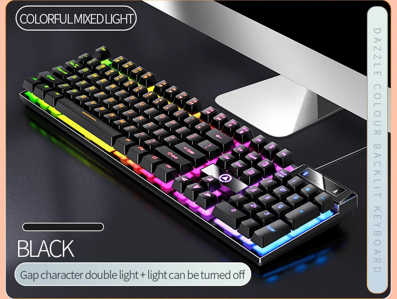 Low Profile Gaming Keyboard With Numpad Wired USB Cable