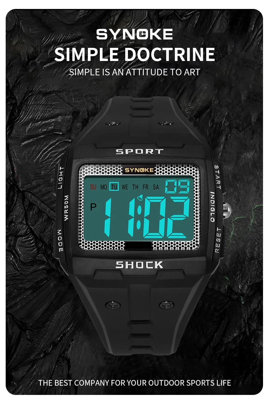 SYNOKE Waterproof Sports Watch with Night Glow Feature - Smarsty
