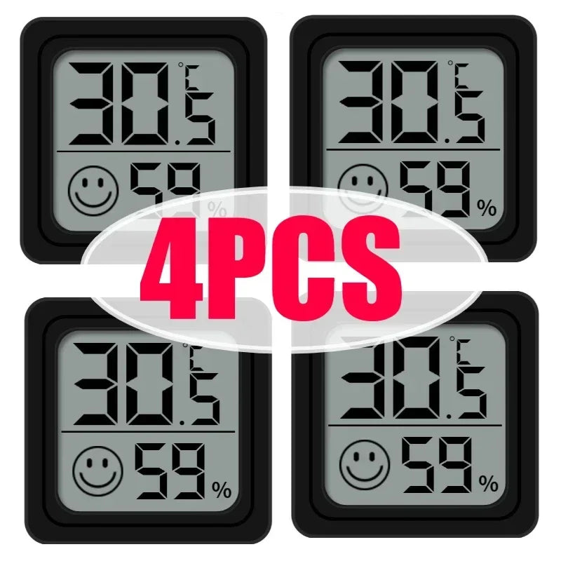 1/2/3/4/6PCS Mini LCD Digital Thermometer Hygrometer Indoor Room Temperature Humidity Meter Sensor Gauge Weather Station Set