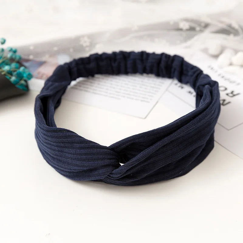 2024 New Design Fashion Women Summer Style Headbands Bohemian Girl Cross Turban Bandage Bandanas Hairbands Hair Accessories - Smarsty