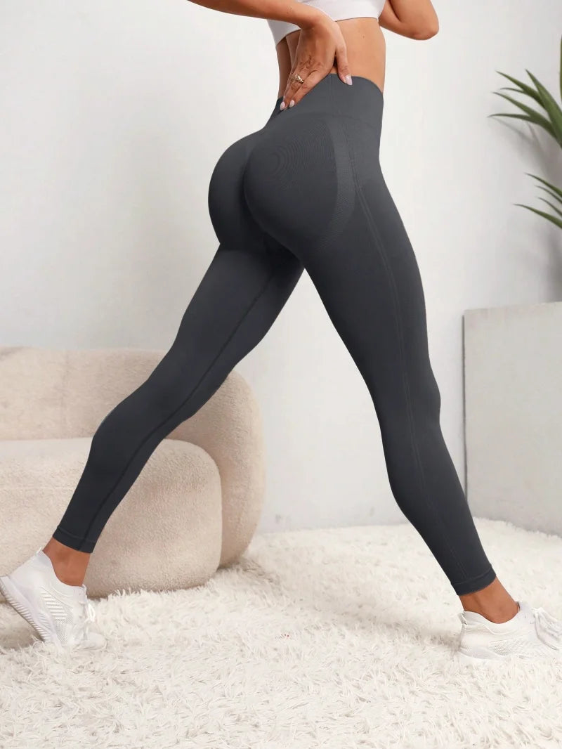 Women Seamless Hip Lifting Women Seamless Sports Leggings High Waist Fitness Leggings Push Up Yoga Leggings Gym Clothing Sports - Smarsty