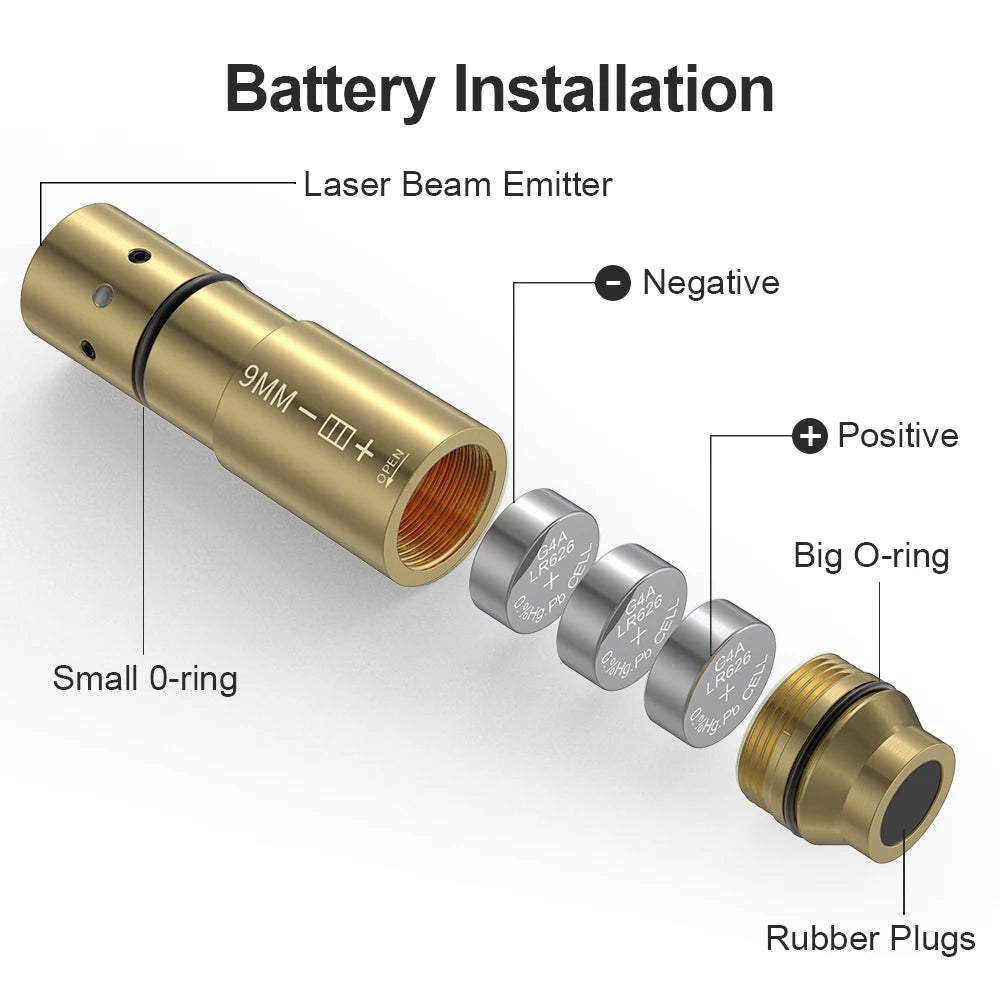 9mm laser training cartridge Red Dot Laser Training Bullet Dry Fire Laser Trainer Cartridge Tactical Laser Bullet