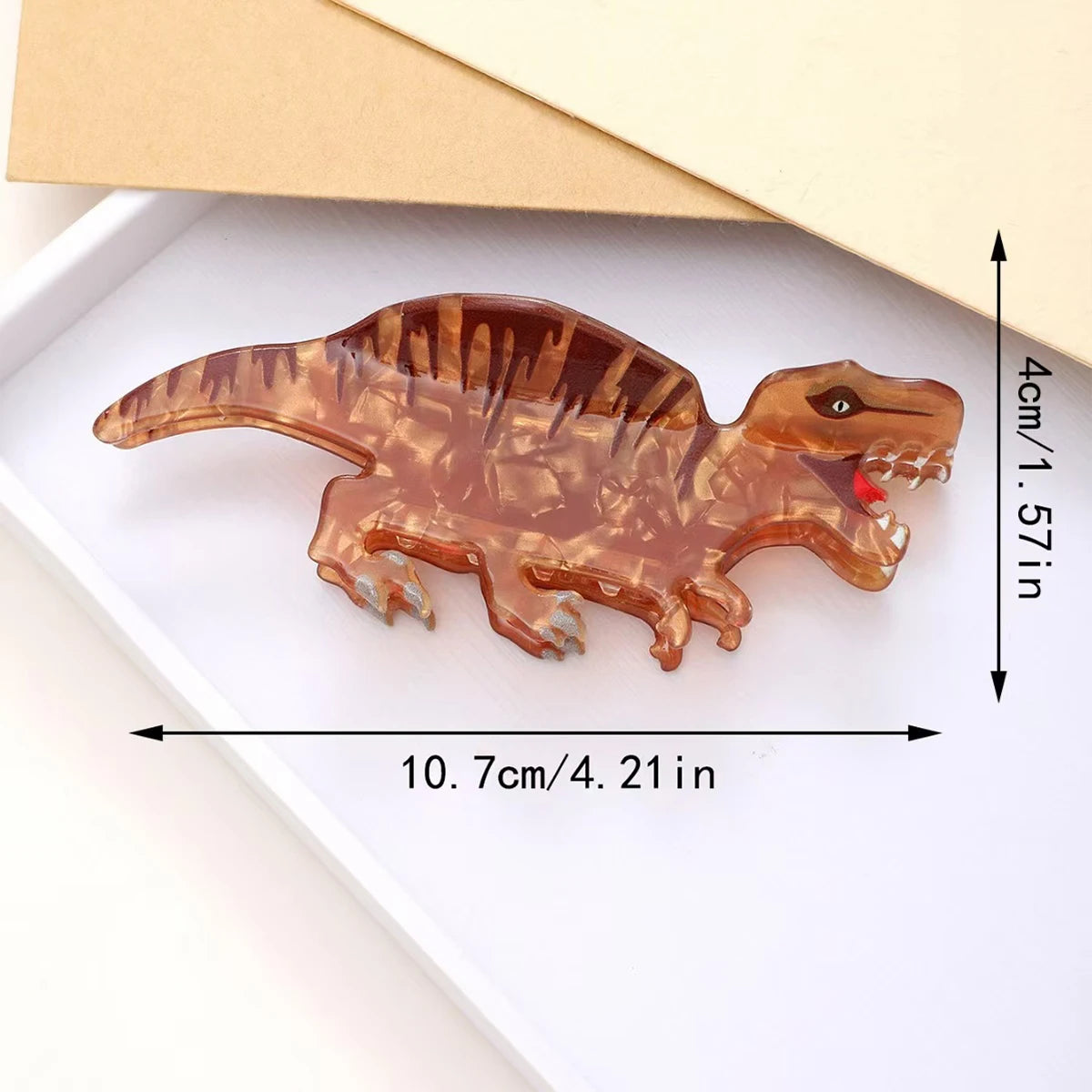Cartoon Dinosaur Acrylic Hair Claw Cute Secure Hold - Smarsty