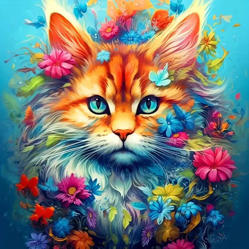 Colorful Cat Diamond Painting Kit for Stunning Wall Art - Smarsty
