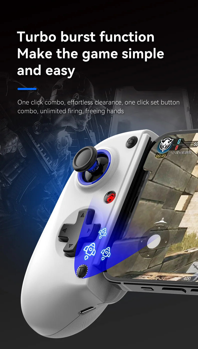 Telescopic Wireless Gamepad Controller for Switch and Mobile Gaming - Smarsty