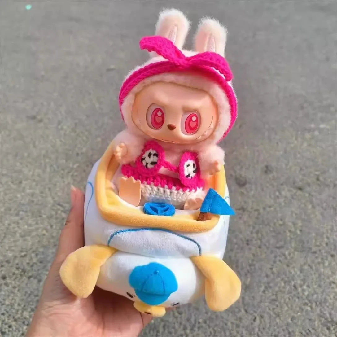 (Shoes Only)17cm Labubu Accessories Shoes Dolls Can Wear Shark Slippers Fun and Stylish Casual Shoes for Playtime