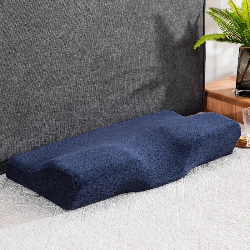 Memory Foam Orthopedic Neck Pillow for Pain Relief - Smarsty