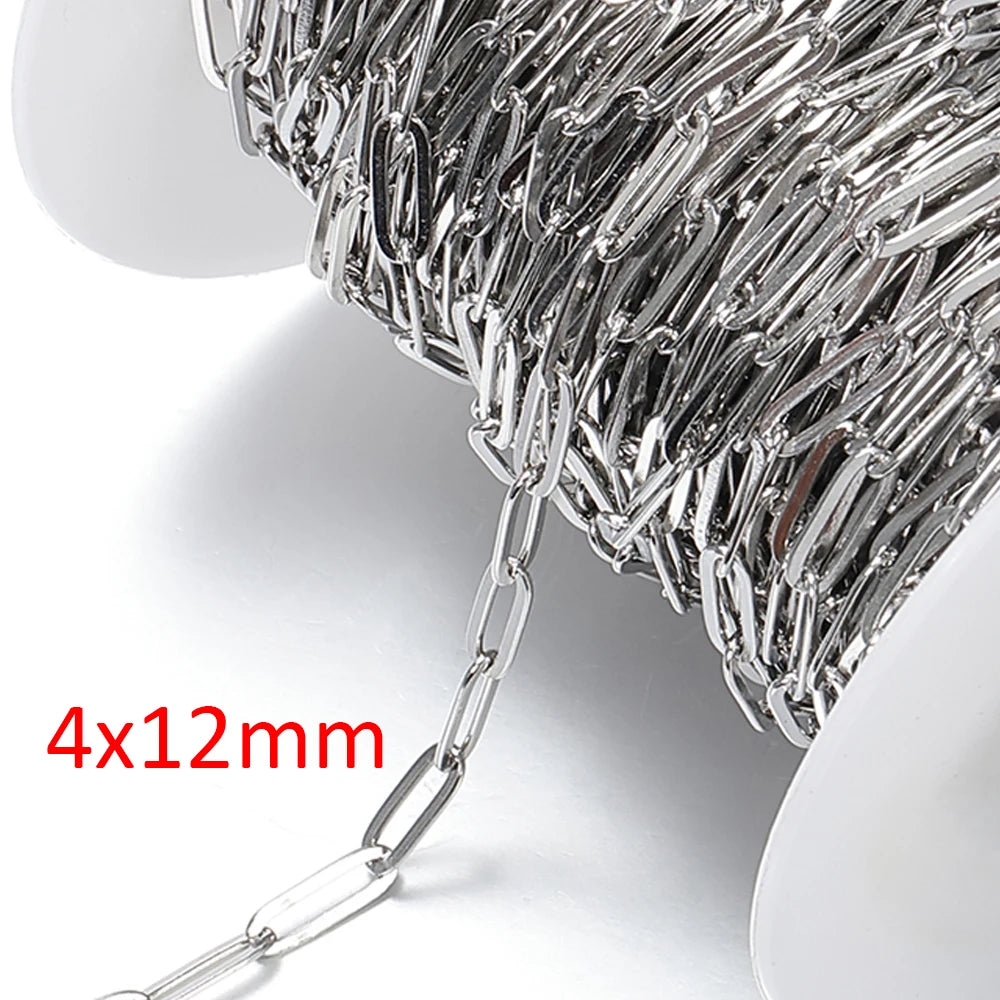 No Fade 2 Meter Stainless Steel Chain For Jewelry Making - Smarsty
