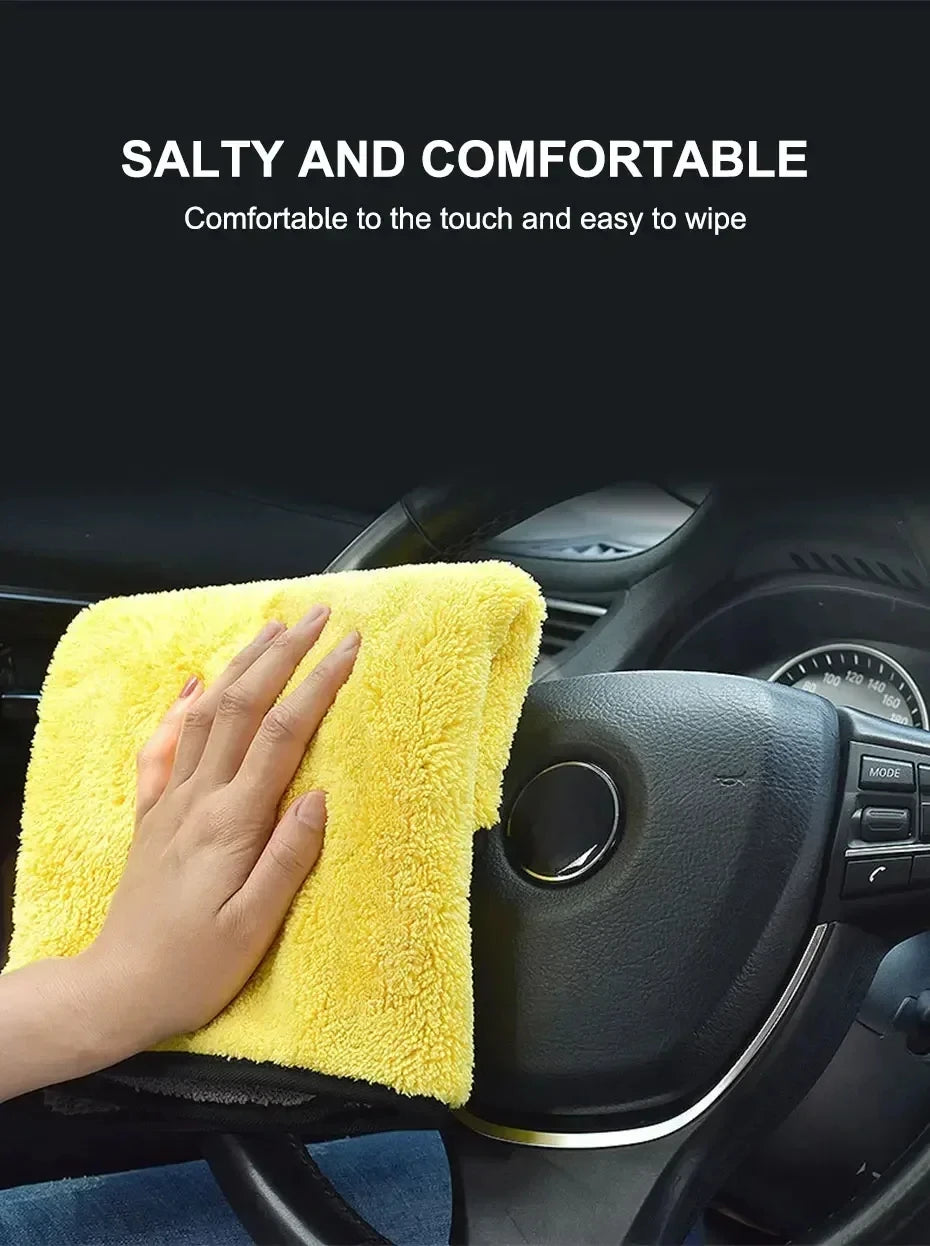 Premium Car Microfiber Towels Double Layer Drying Cloths - Smarsty